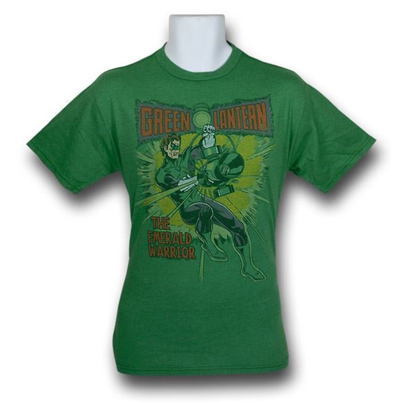 Green Lantern Warrior Junk Food Heather T-Shirt, Green
