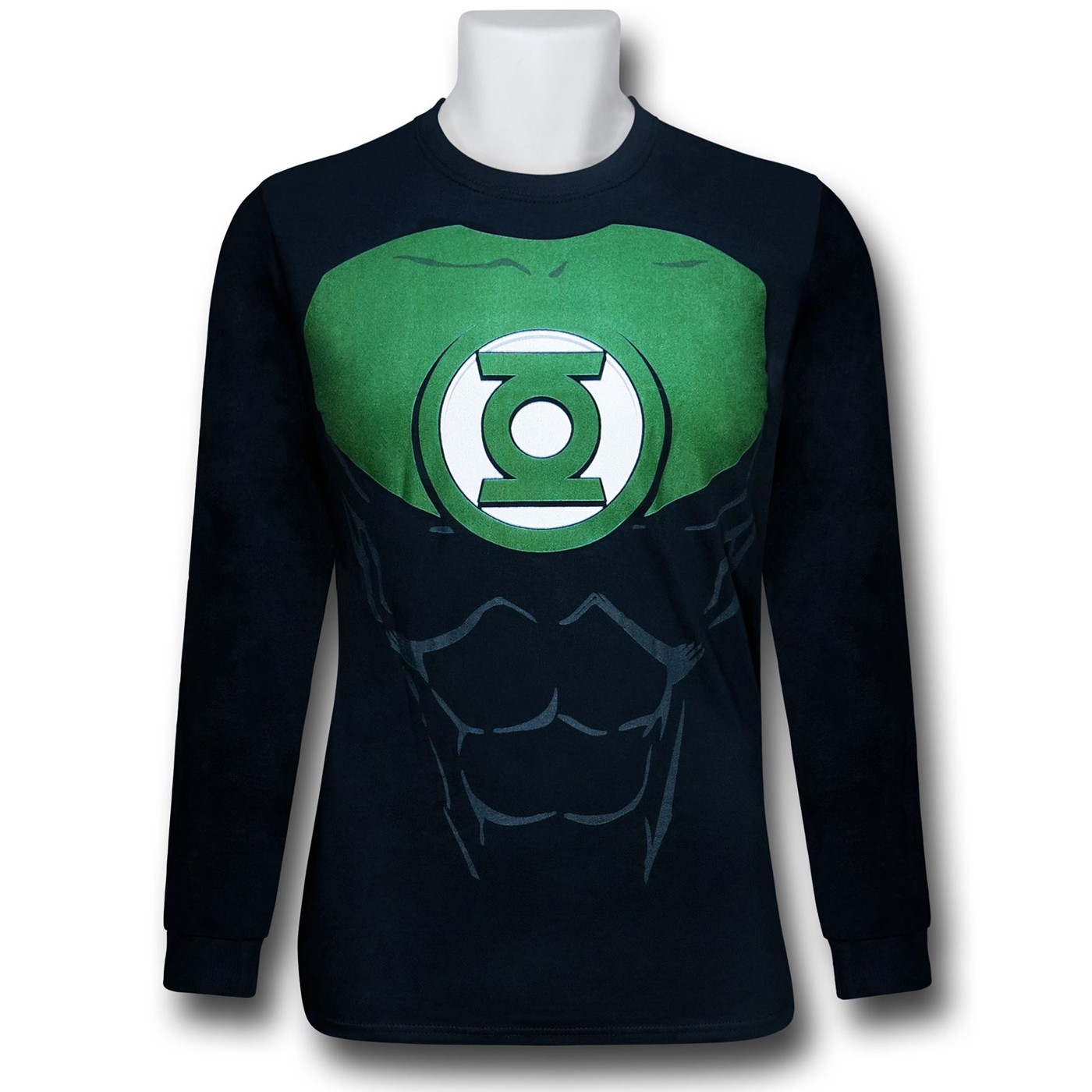 Green Lantern John Stewart Long Sleeve T-Shirt, Black