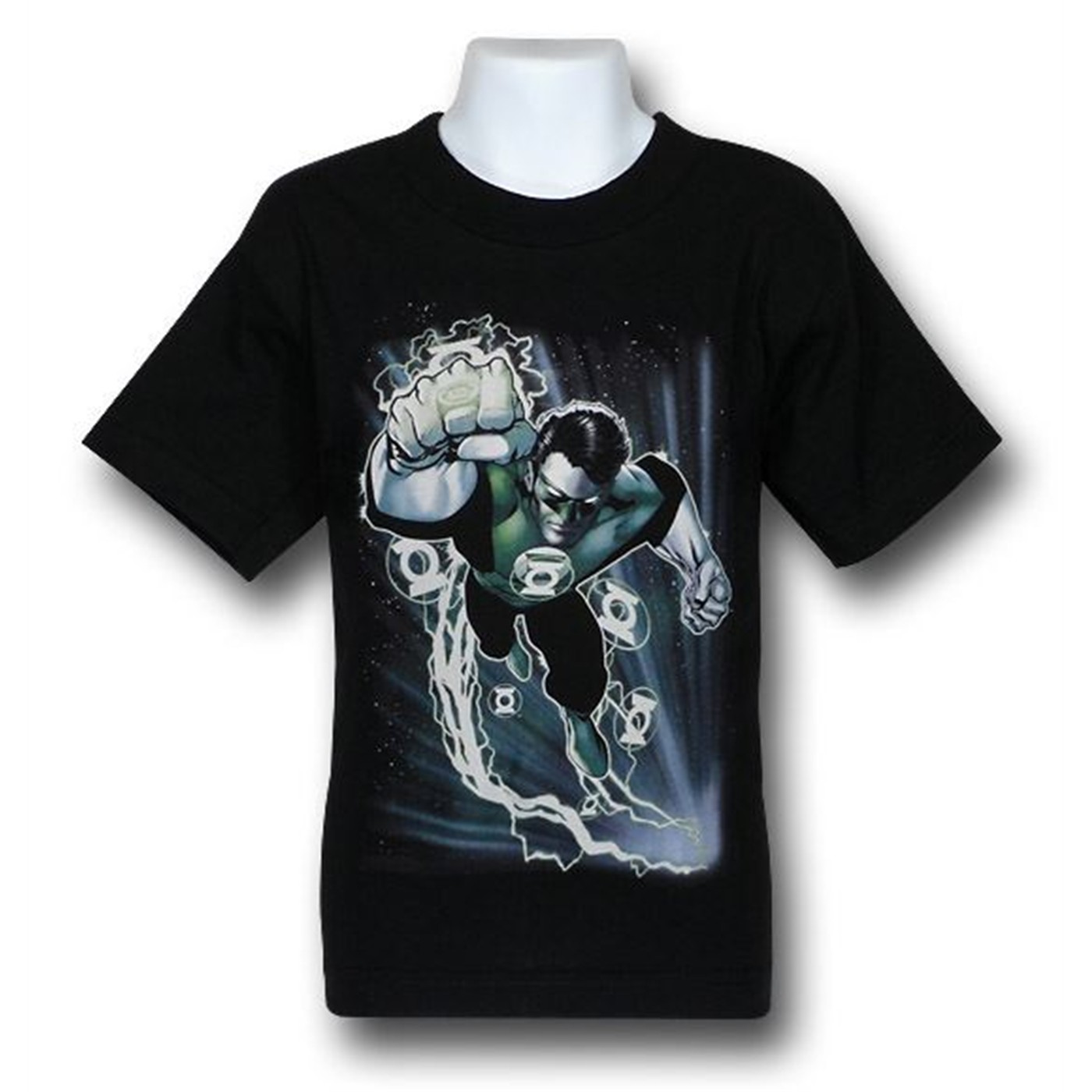 Green Lantern Juvenile Punch T-Shirt, Black
