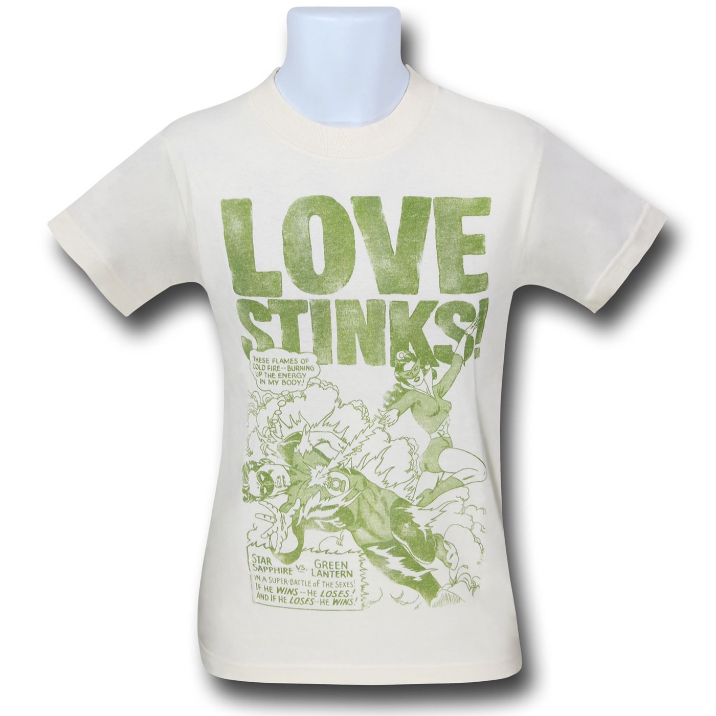 Green Lantern Love Stinks T-Shirt, White