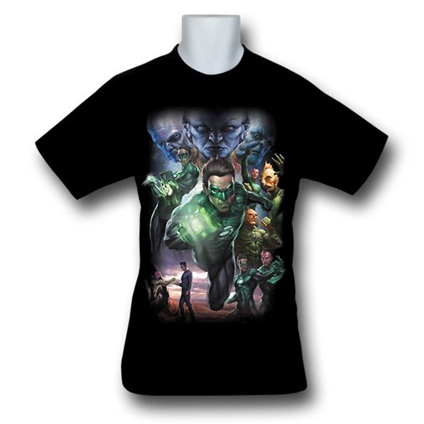 Green Lantern Movie Emerald Knight T-Shirt, Black