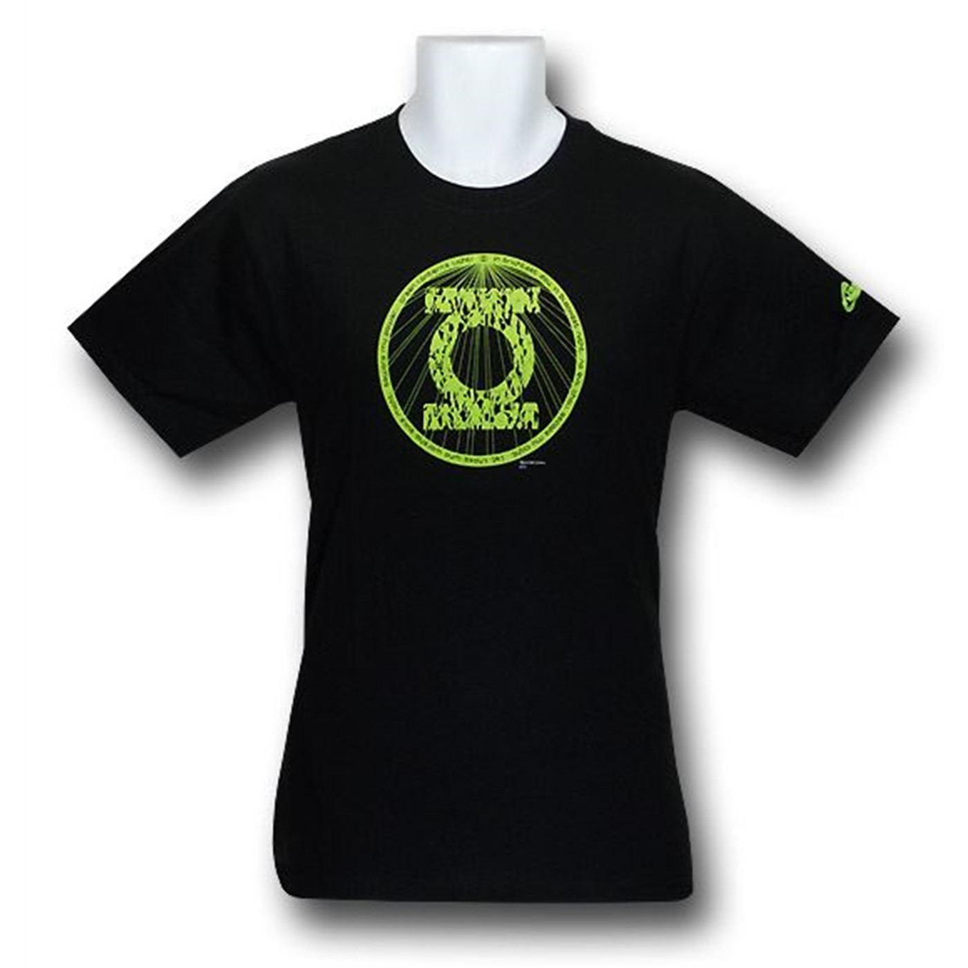 Green Lantern Oath and Member Symbol T-Shirt, Black