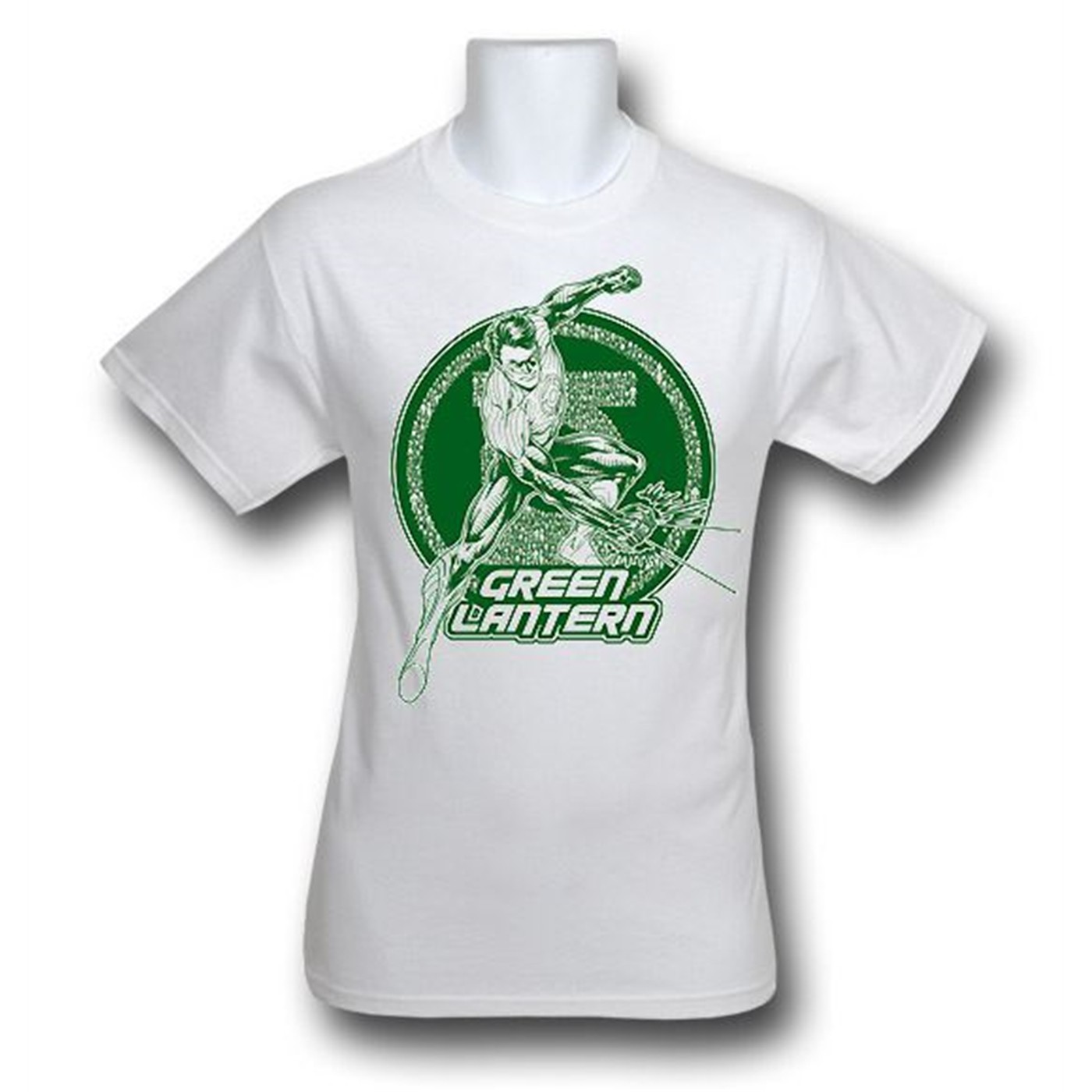 Green Lantern Movie Monochrome Hero 30 Single T-Shirt, White