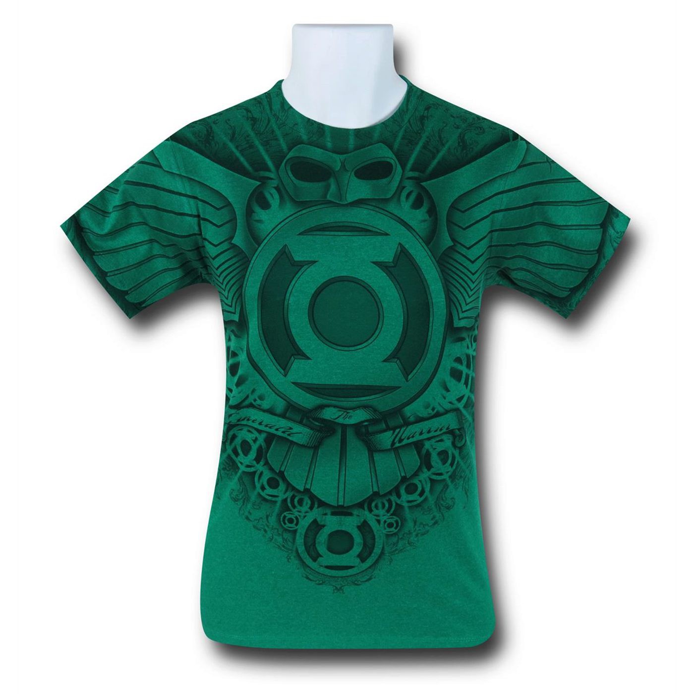 Green Lantern Ornate Crest Sublimated T-Shirt, Green