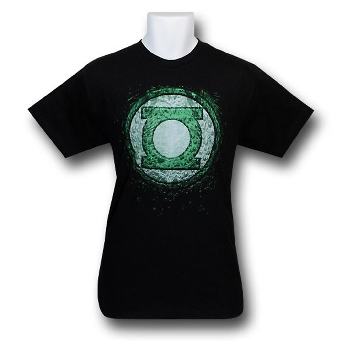 Green Lantern Rain Covered Symbol T-Shirt, Black