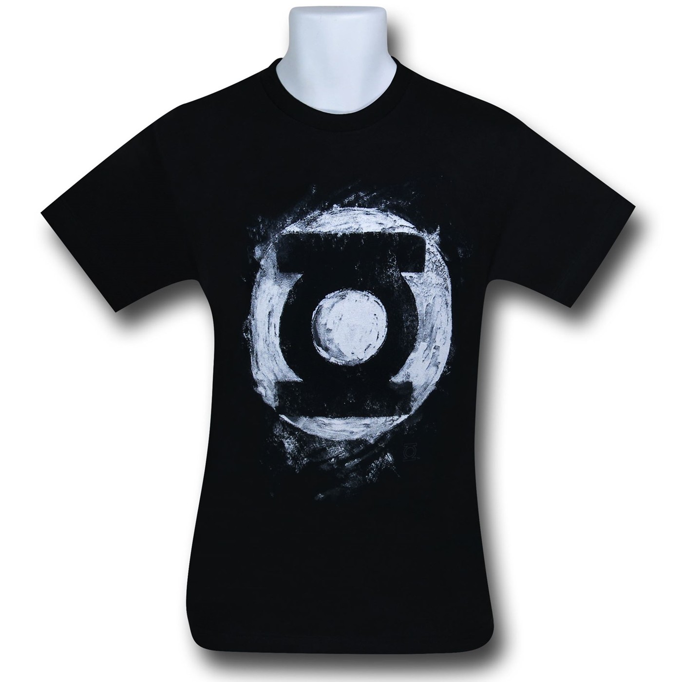 Green Lantern Chalk Symbol T-Shirt, Black