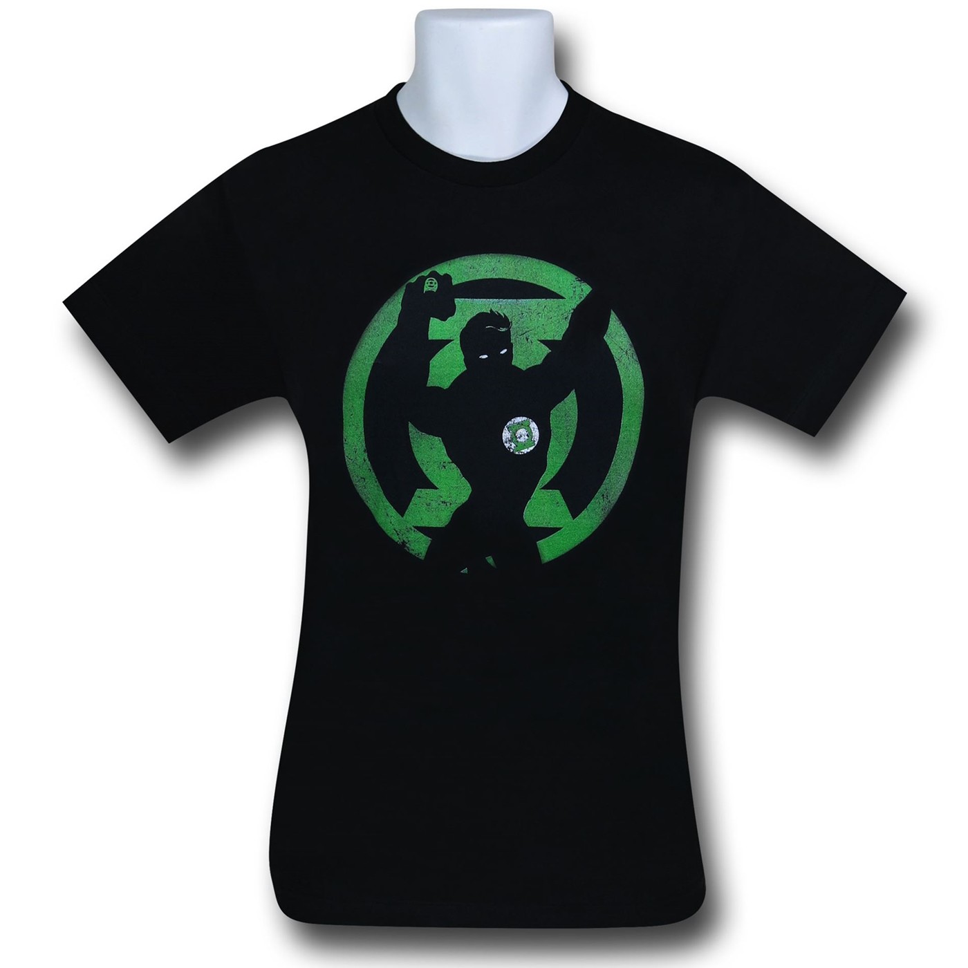 Green Lantern Symbol & Profile T-Shirt, Black