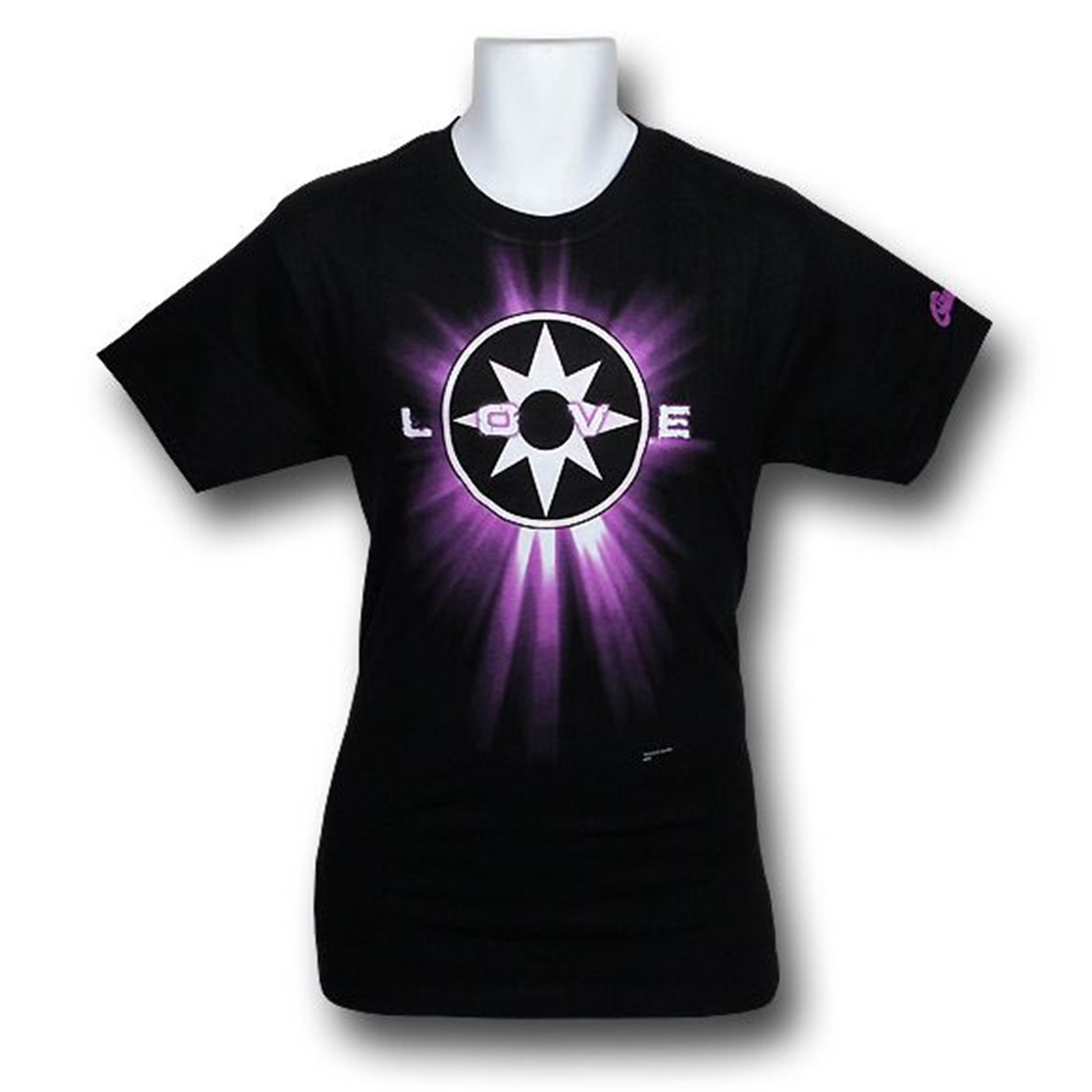 Green Lantern Violet Love Symbol T-Shirt, Black