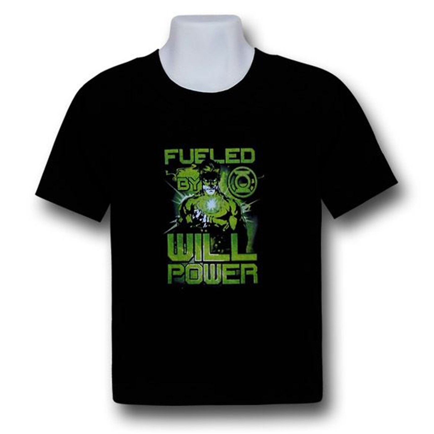 Green Lantern Will Power Fuel Kids T-Shirt, Black