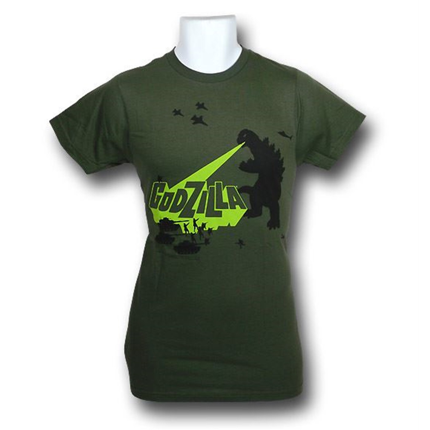 Godzilla vs Army Men ( 30 Single) T-Shirt, Green