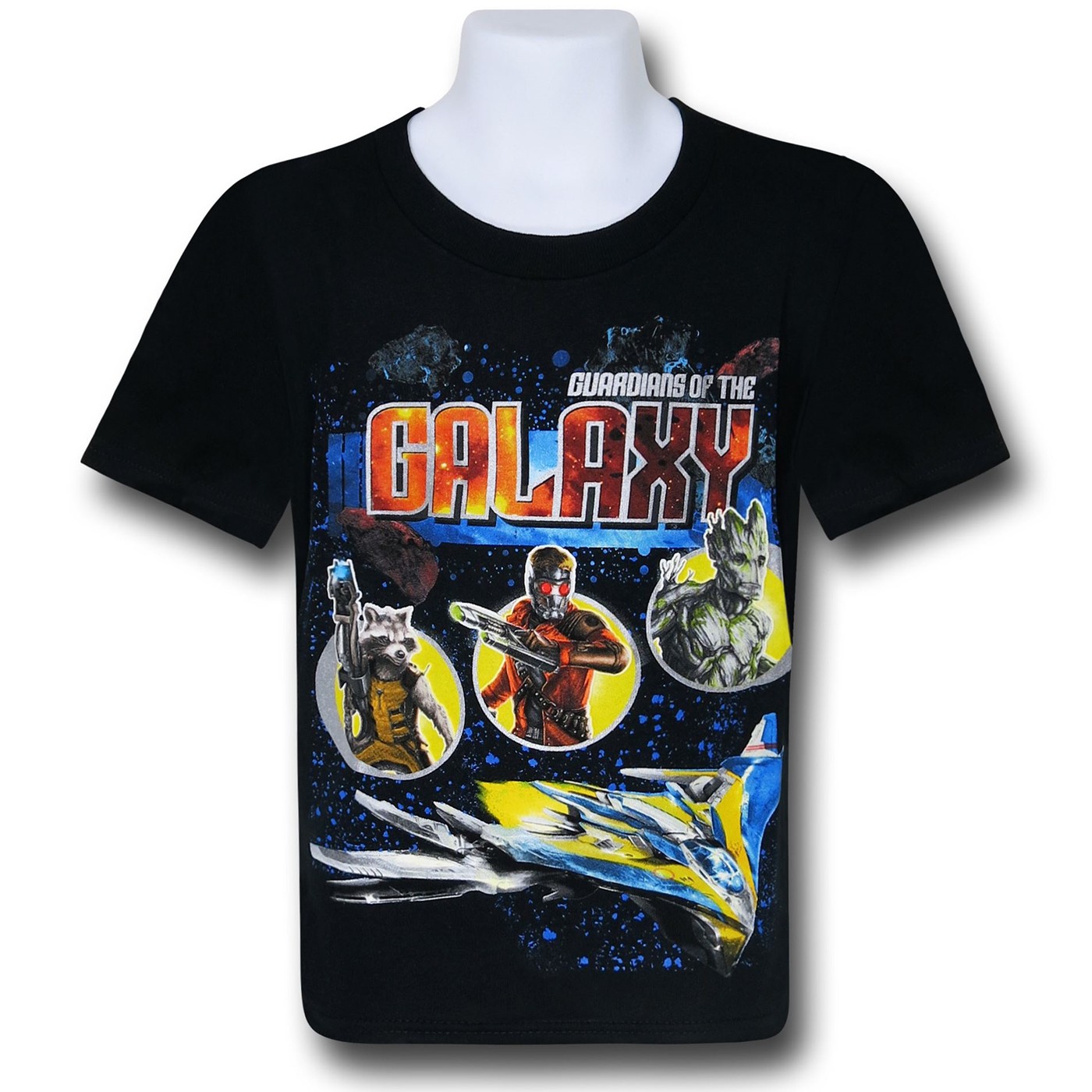 Guardians Circled Heroes Kids T-Shirt, Black