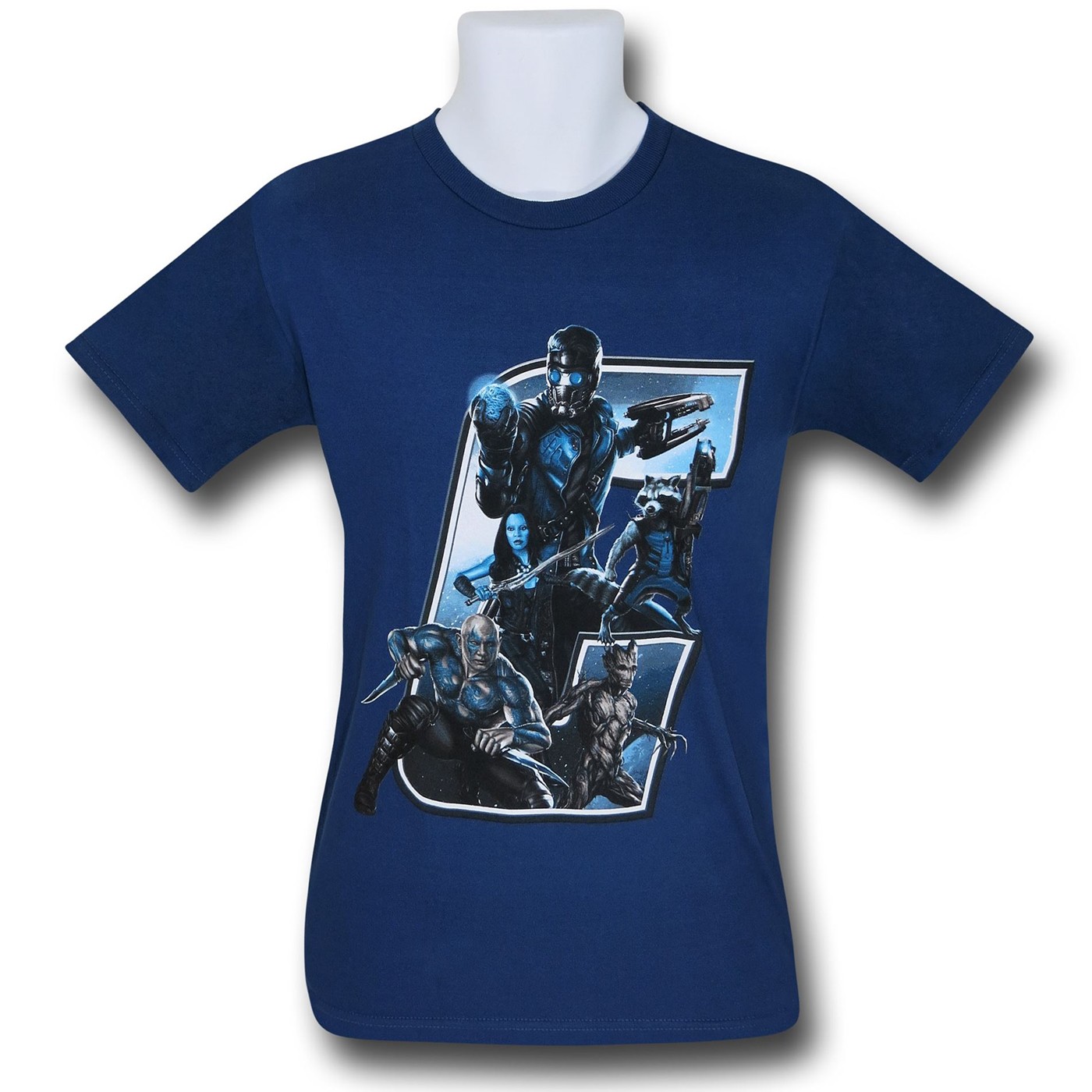 Guardians of the Galaxy Filled G 30 Single T-Shirt, Blue