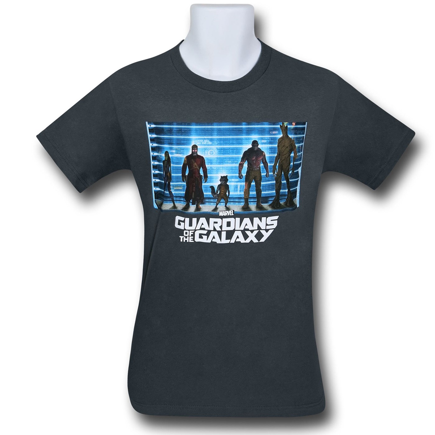 Guardians of the Galaxy Line-Up Charcoal T-Shirt, Grey