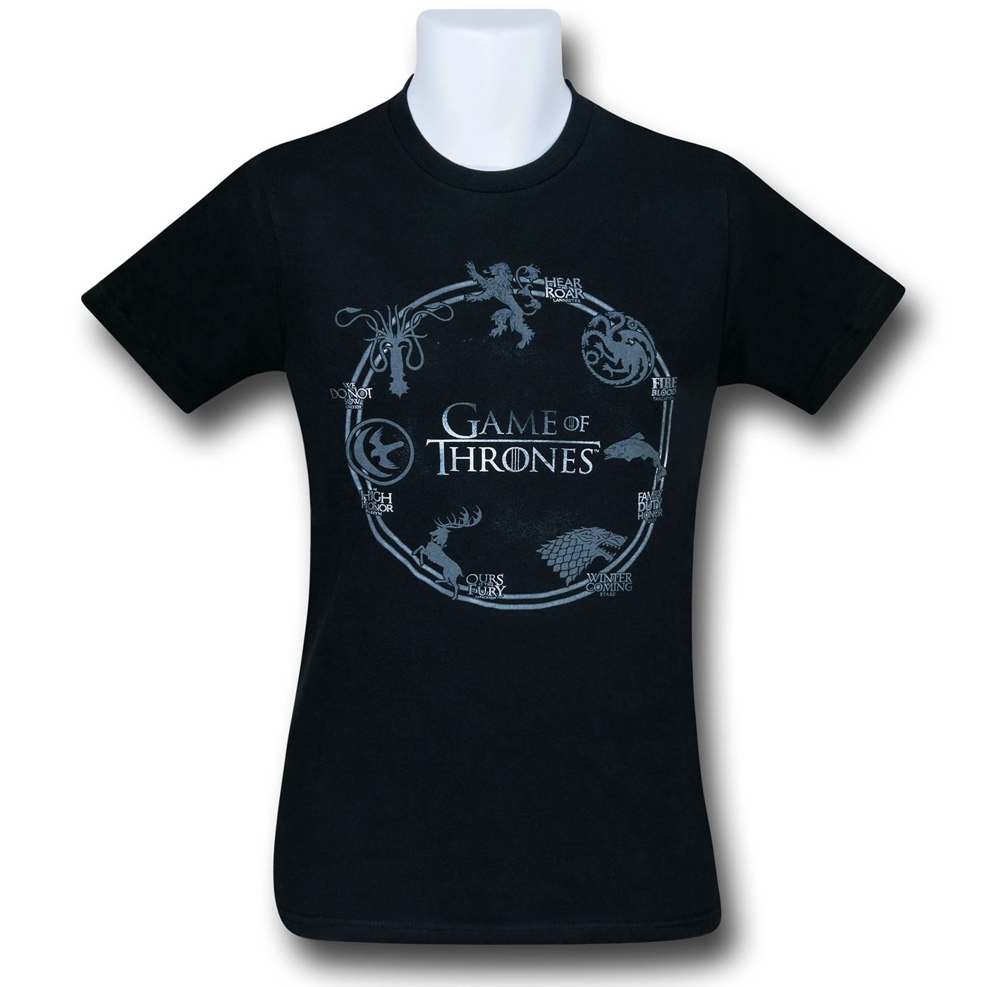 Game of Thrones Circle Logo T-Shirt, Black