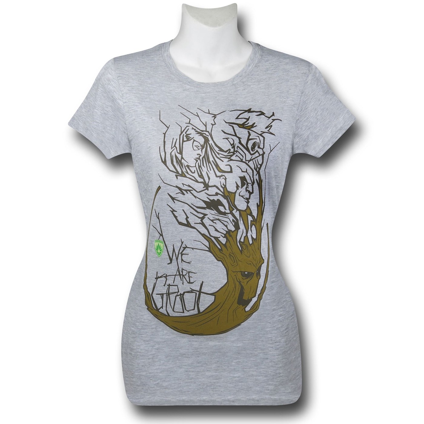 GOTG We Are Groot Women's T-Shirt, Grey