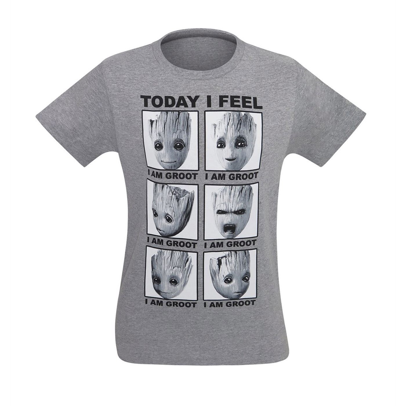 GOTG Vol. 2 Groot Today I Feel Like Men's T-Shirt, Grey