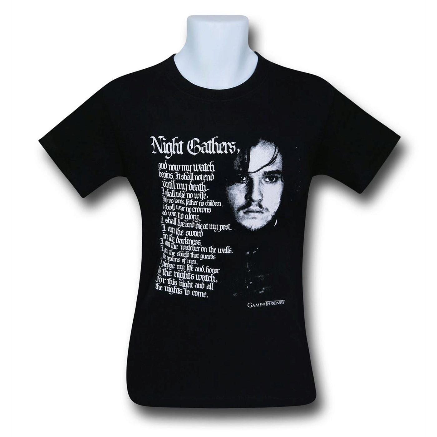 Game of Thrones Night Gathers T-Shirt, Black