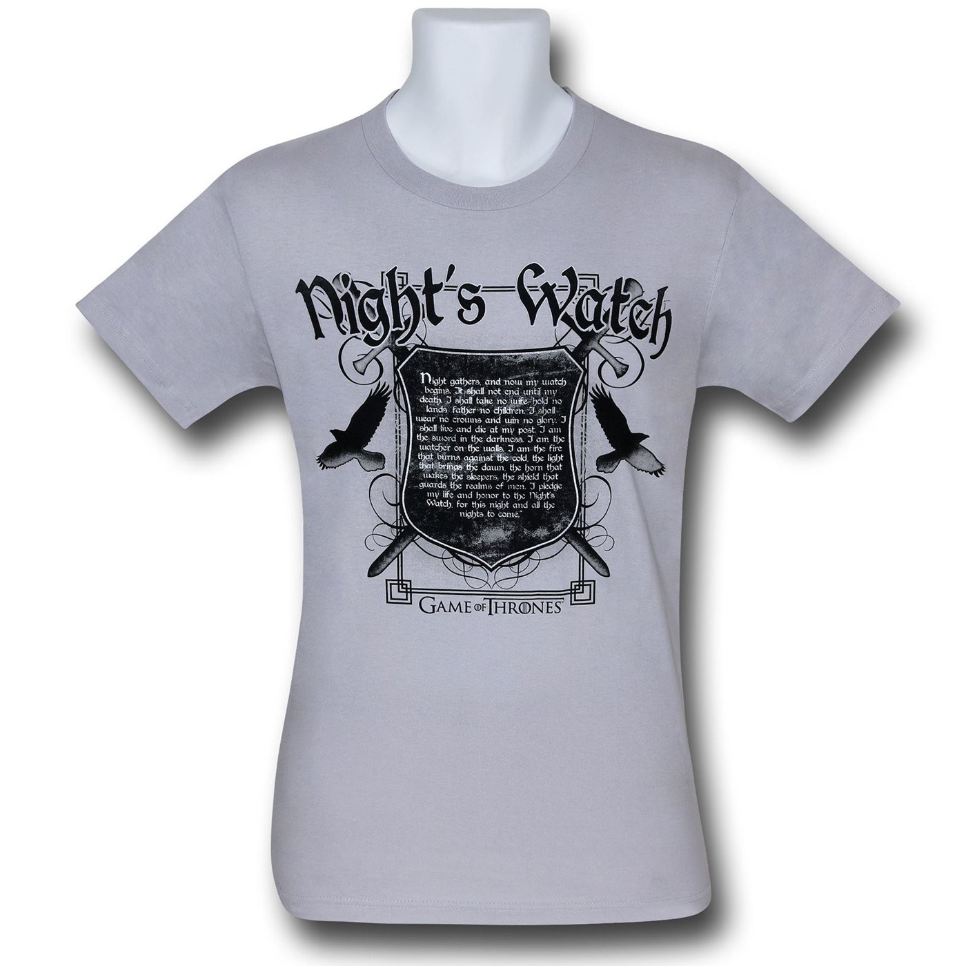 Game of Thrones Night's Watch T-Shirt, Grey
