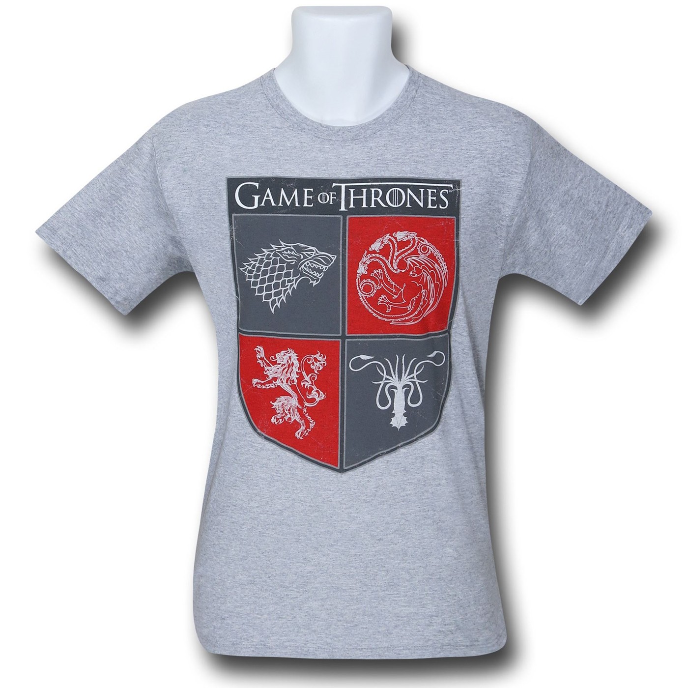 Game of Thrones Sigil Shield T-Shirt, Grey