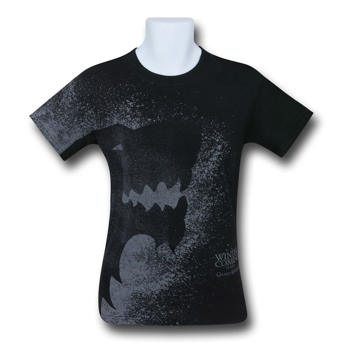 Game of Thrones Stark Splatter Men's T-Shirt, Black