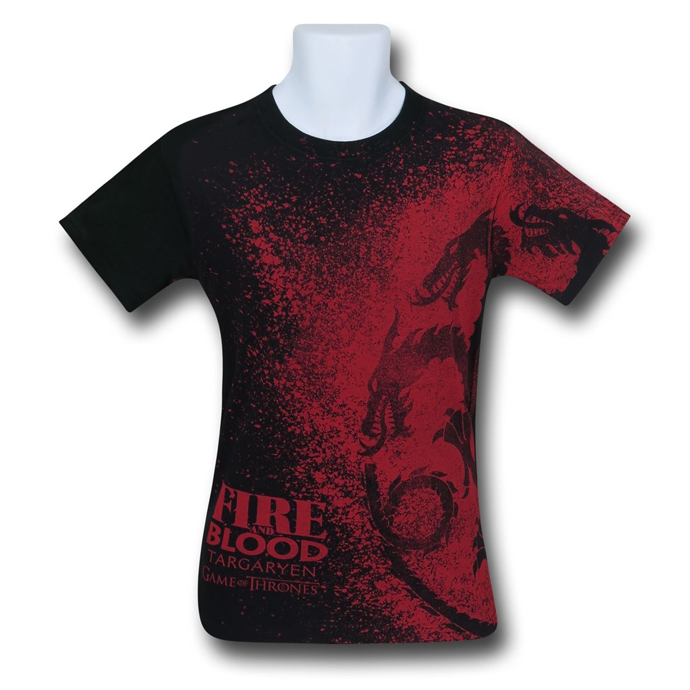 Game of Thrones Targaryen Splatter Men's T-Shirt, Black