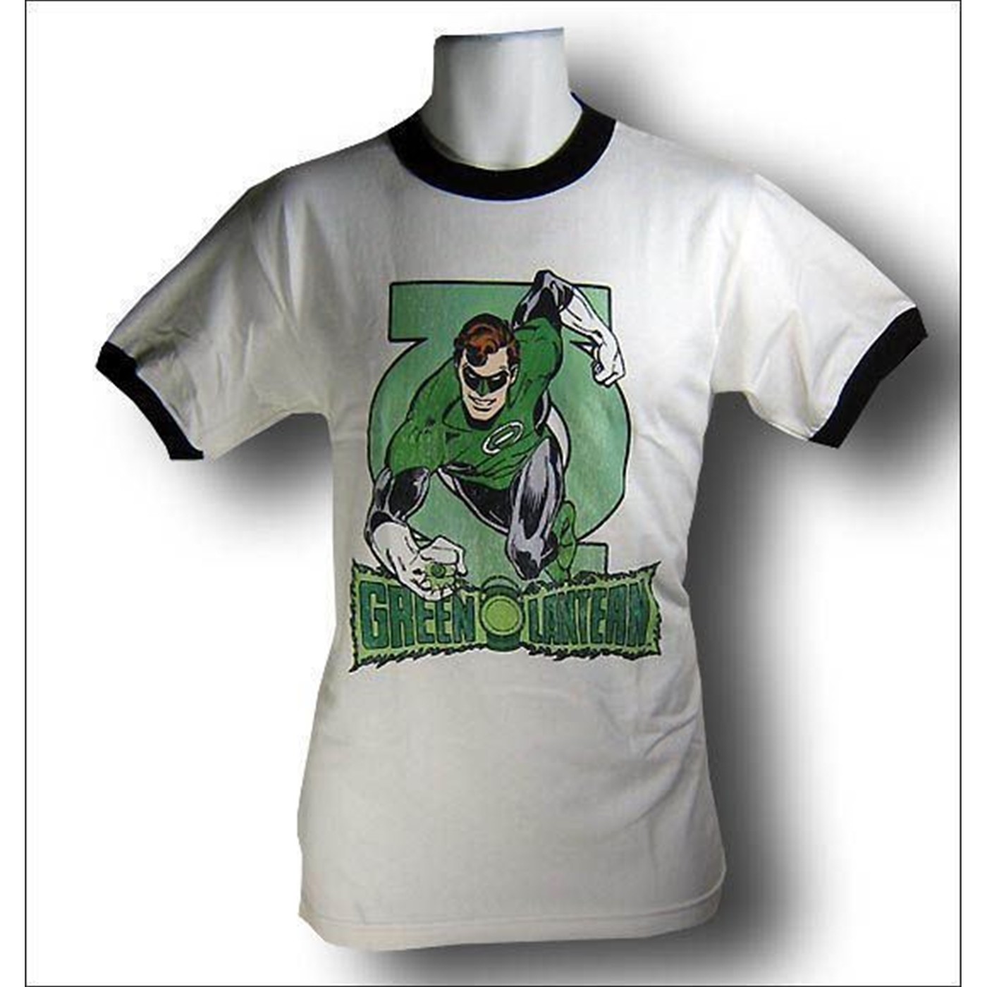 Green Lantern In Brightest Day Ringer T-Shirt, White