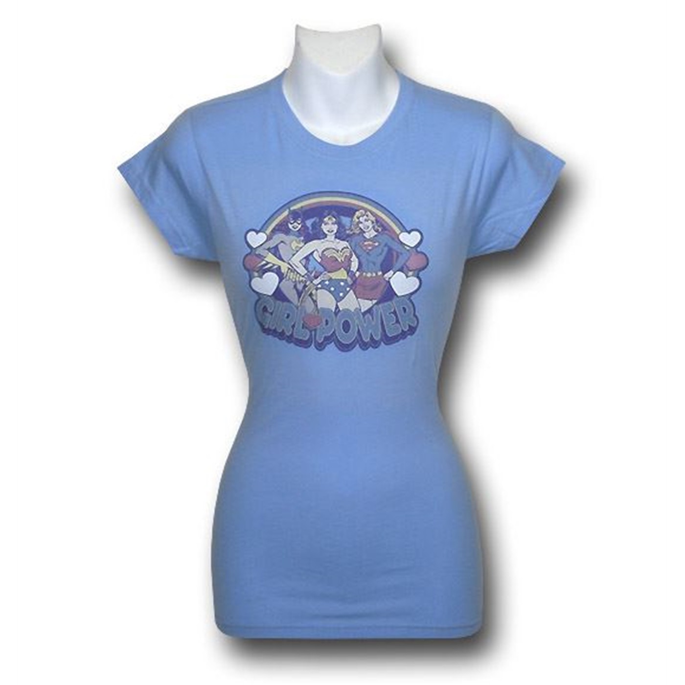 DC Heroines Girl Power Women's T-Shirt, Blue