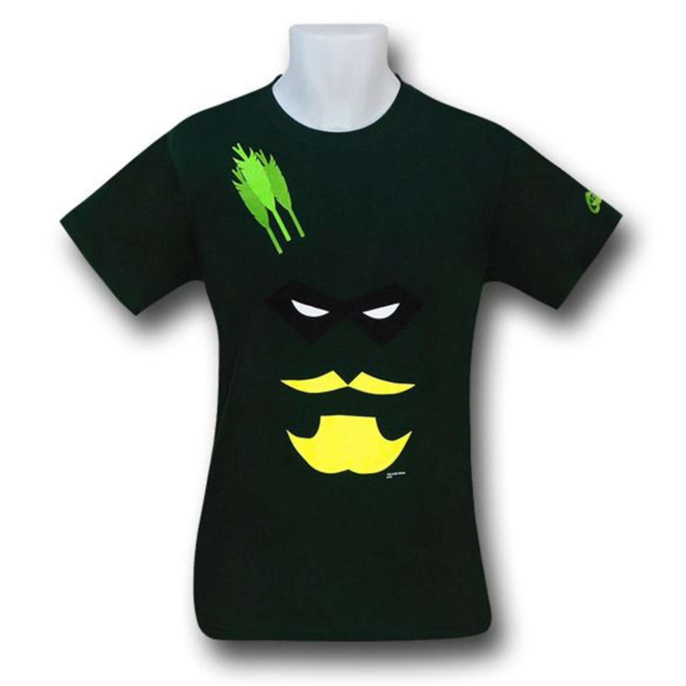 Green Arrow Minimal Face T-Shirt, Green