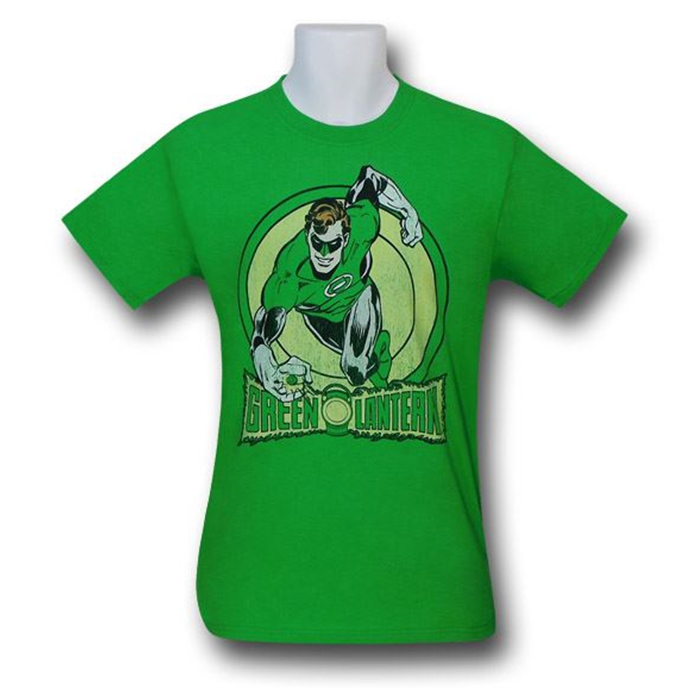 Green Lantern Flying & Flaming Logo T-Shirt, Green