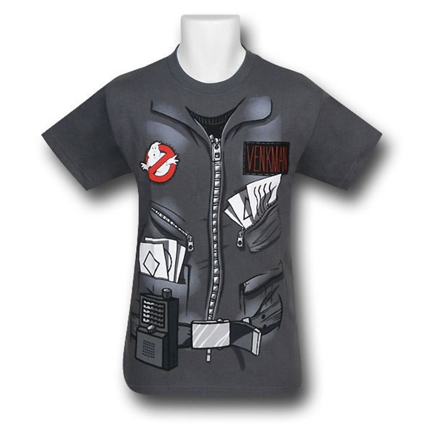 Ghostbusters Gray Venkman Costume T-Shirt, Grey