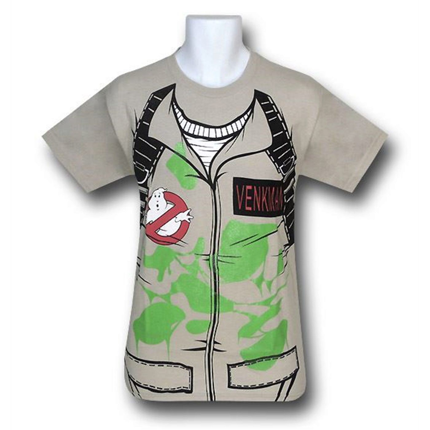 Ghostbusters Venkman Fitteded Costume T-Shirt, Brown