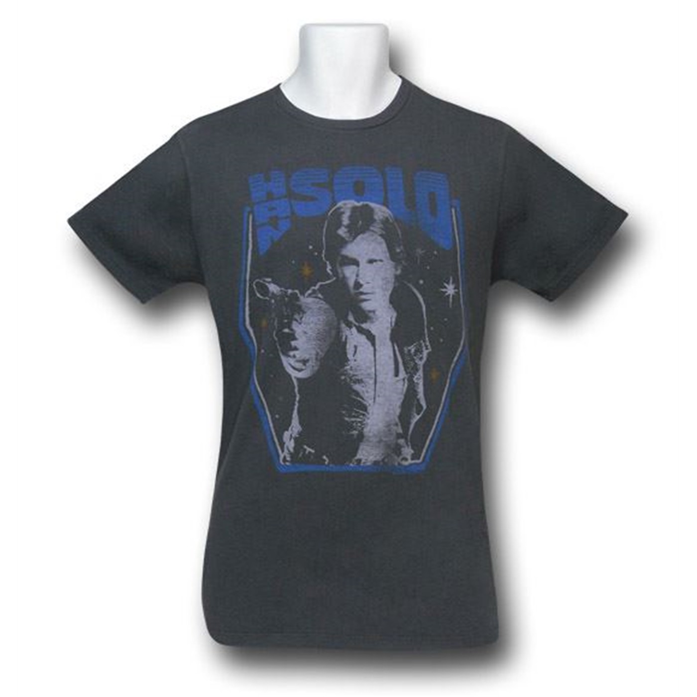Star Wars Han Solo Shot 1st Junk Food T-Shirt, Grey