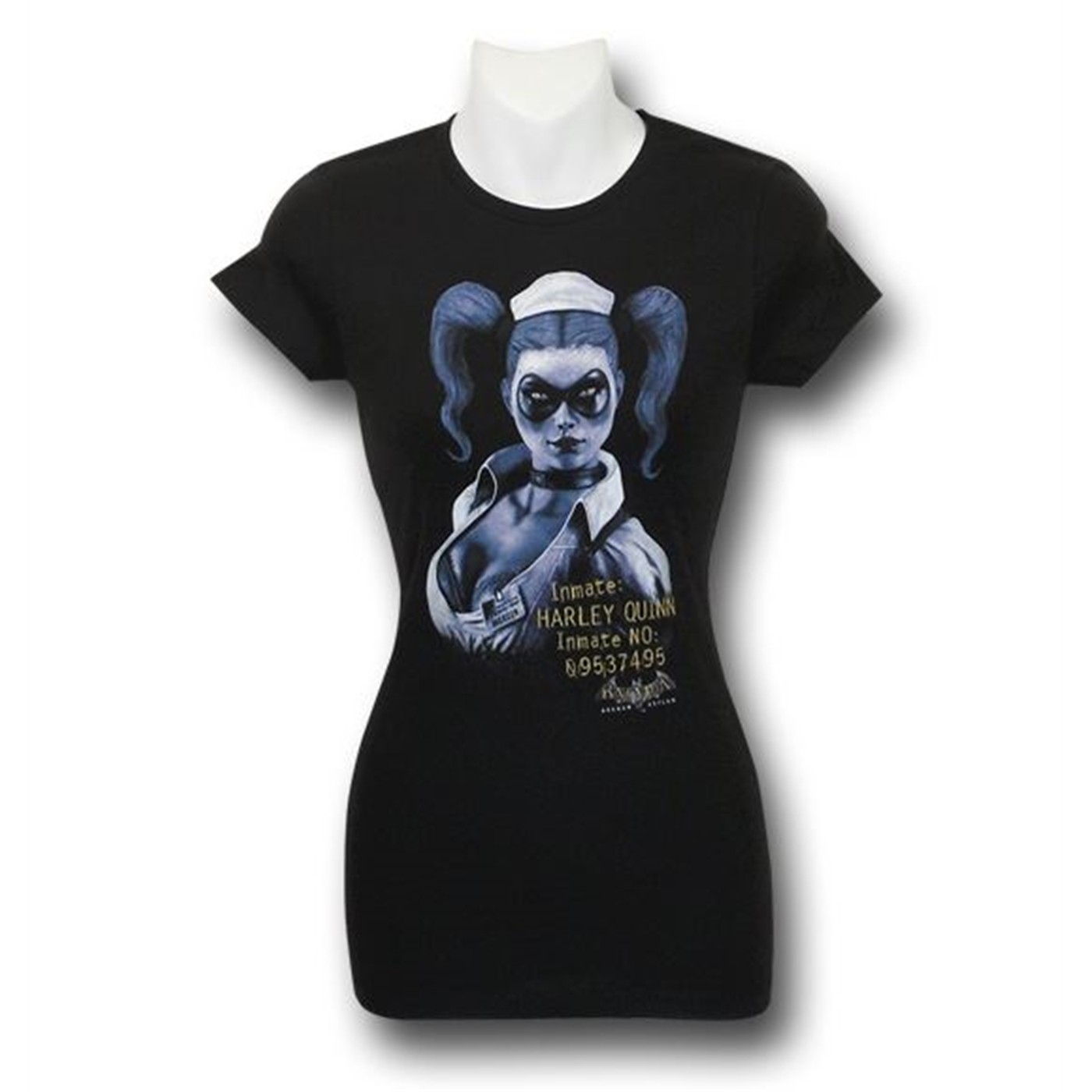 Arkham Harley Junior Womens T-Shirt, Black