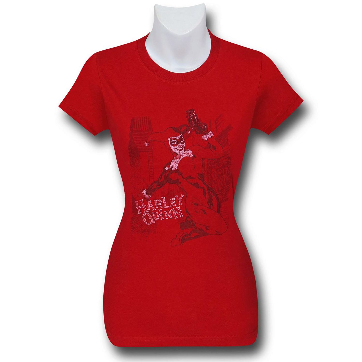 Harley Quinn on Red Women's T-Shirt, Red
