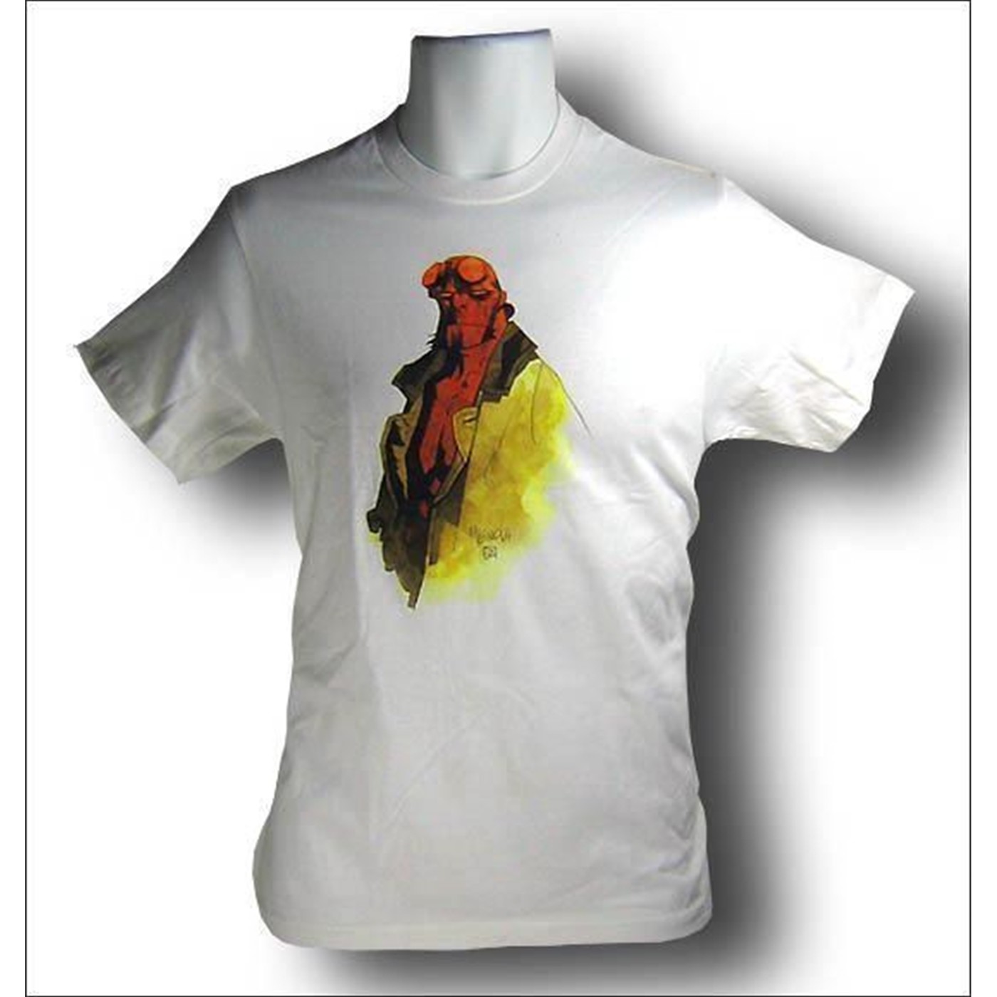 Hellboy Portrait White T-Shirt, White