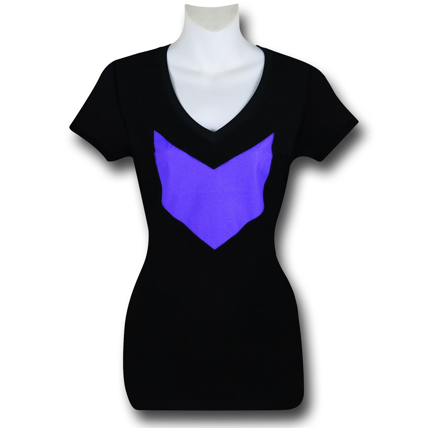 Hawkeye Minimalist Symbol Women's V-Neck T-Shirt, Black