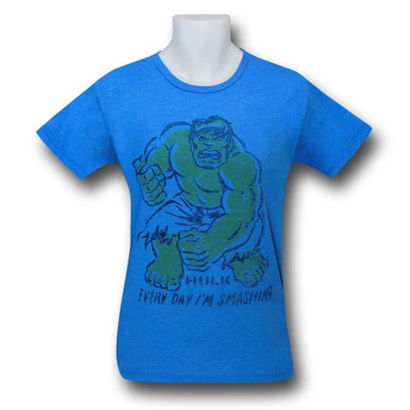 Hulk Every Day Smashing Junk Food T-Shirt, Blue