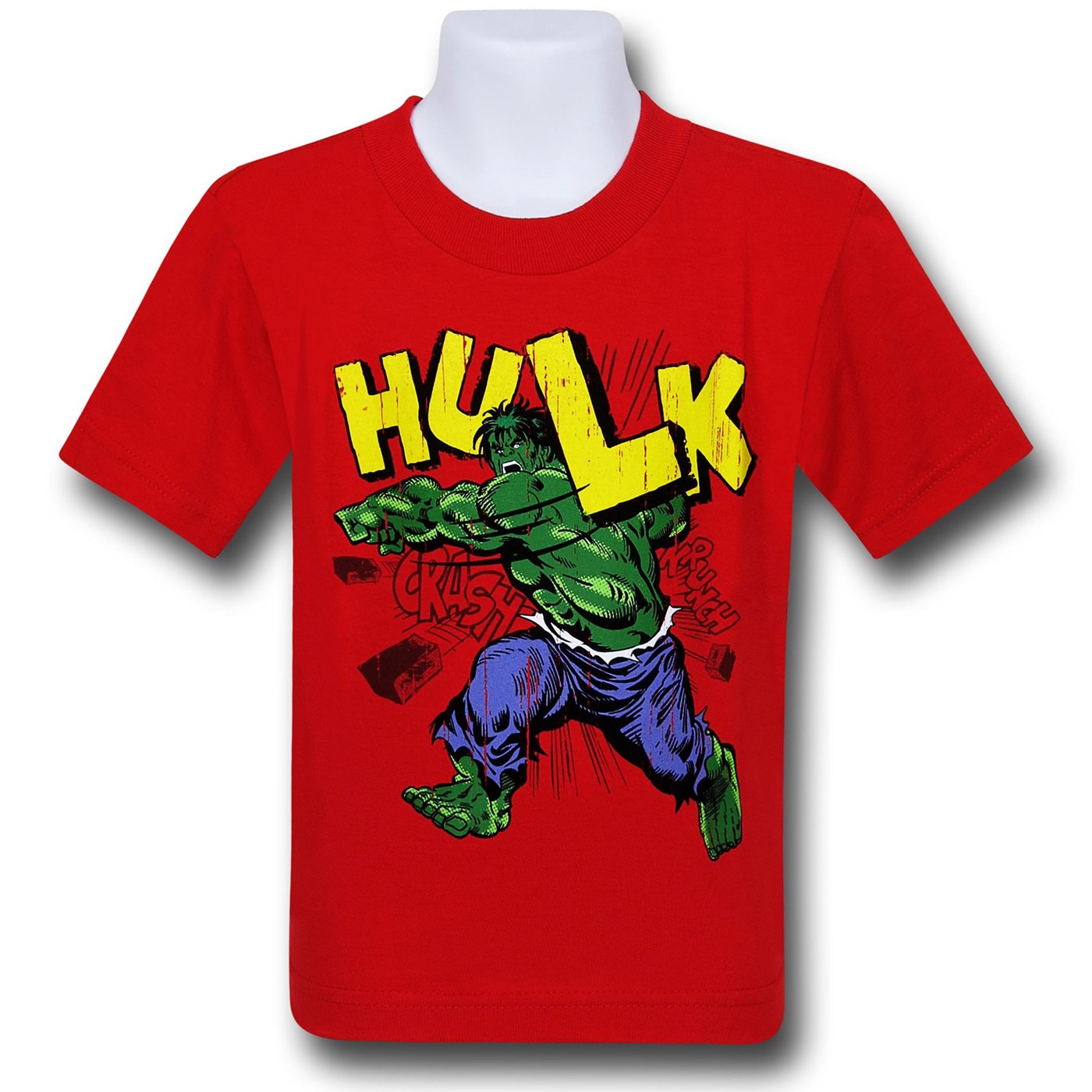 Hulk Name Crunch Red Kids T-Shirt, Red