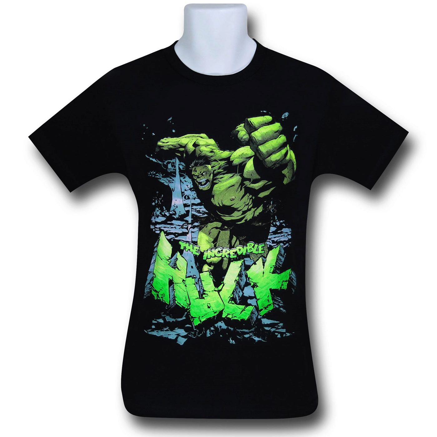 Hulk Big Smash & Logo 30 Single T-Shirt, Black