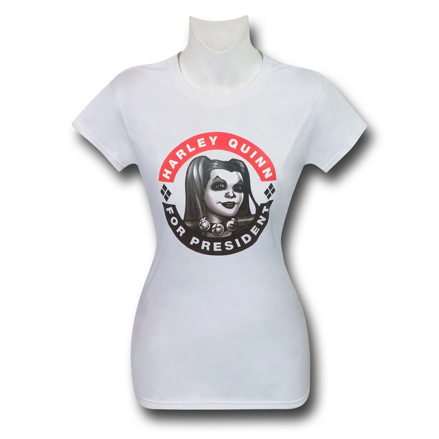 Harley Quinn New 52 for President Women's T-Shirt, White