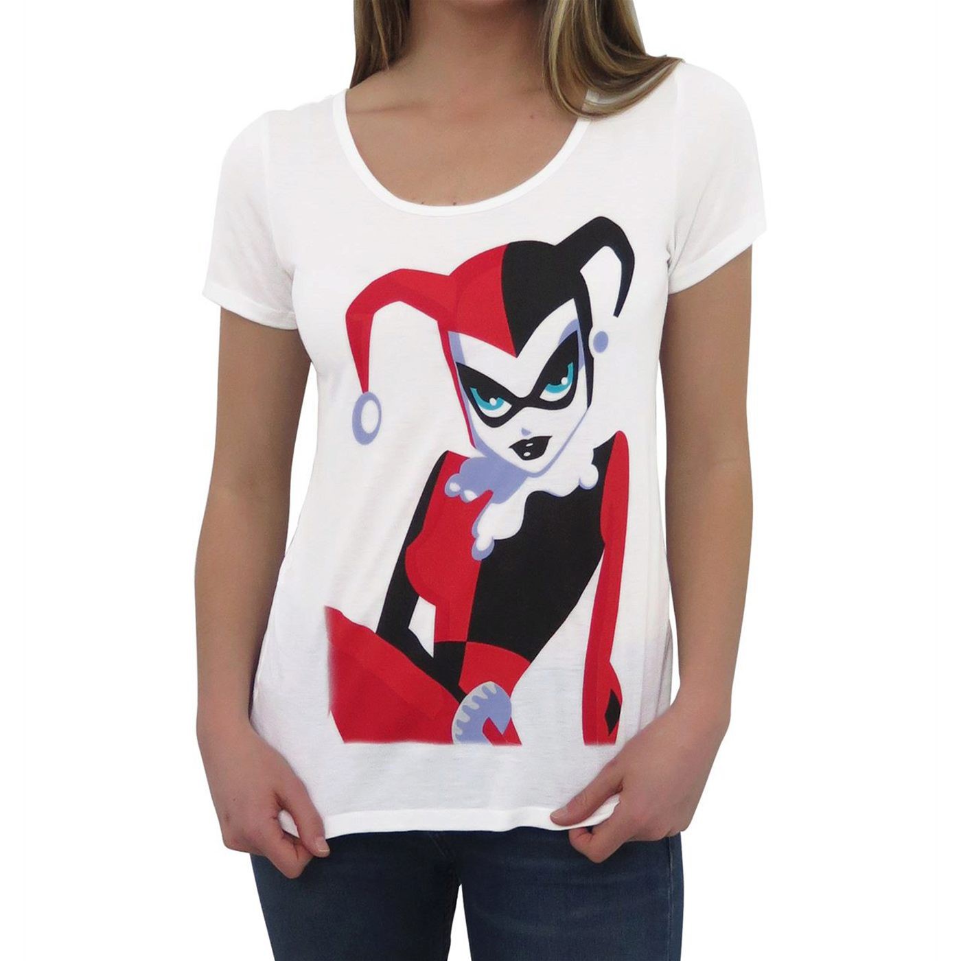 Harley Quinn All-Over Women's T-Shirt, White
