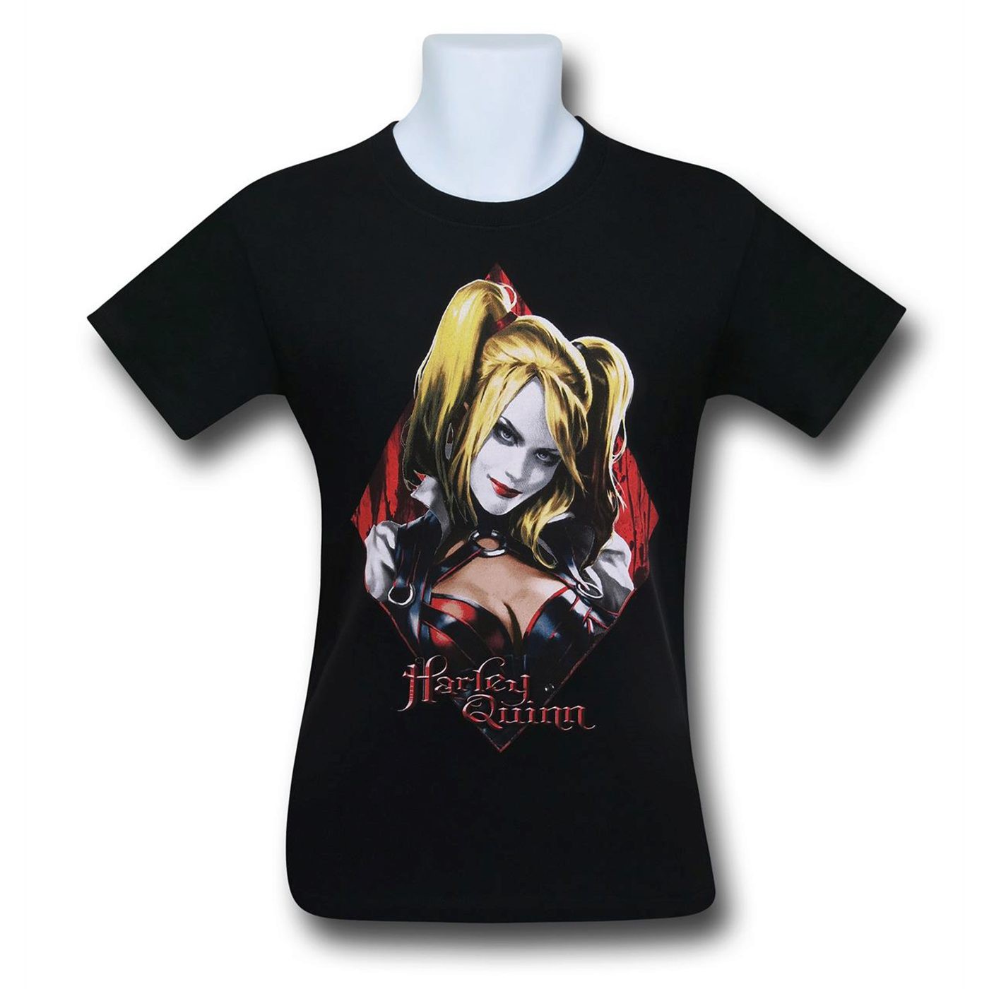 Harley Quinn Arkham Diamond Men's T-Shirt, Black