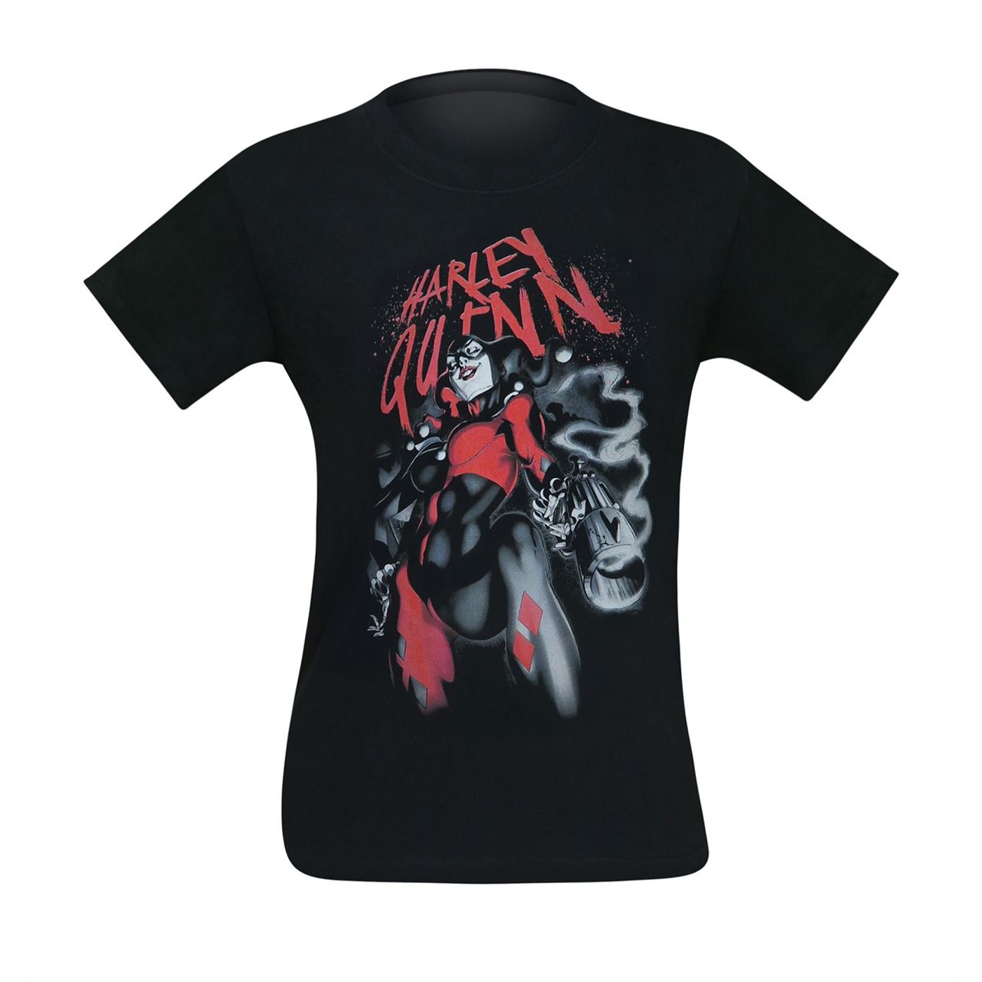 Harley Quinn Down the Barrel Men's T-Shirt, Black