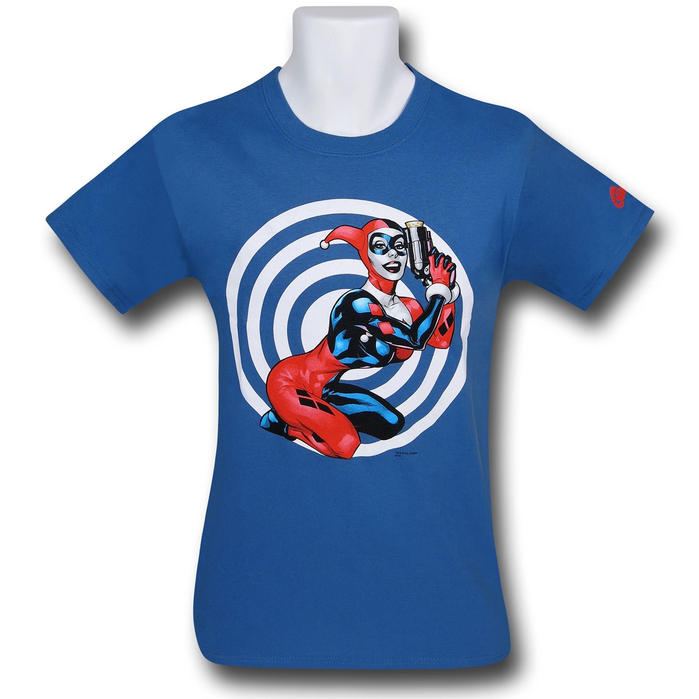 Harley Quinn Bullseye T-Shirt, Blue