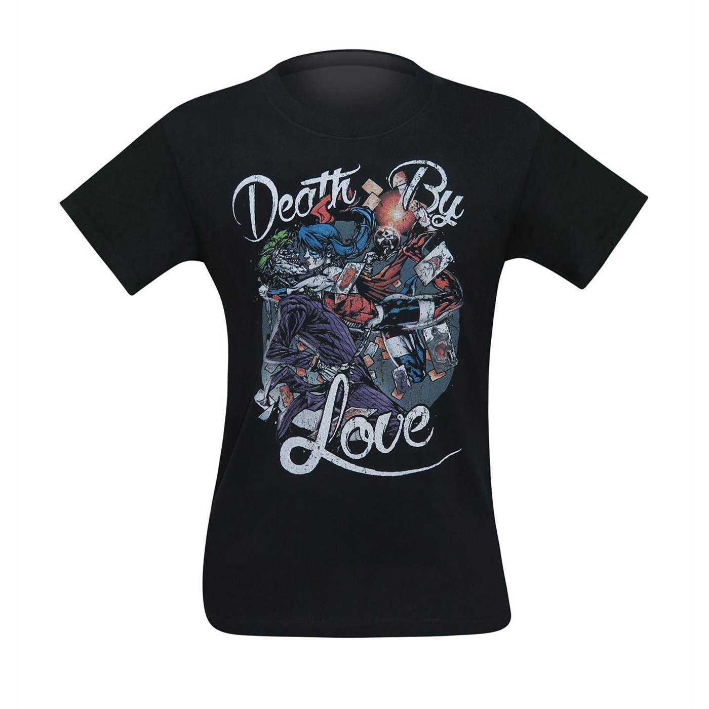 Harley Quinn Death By Love Men's T-Shirt, Black