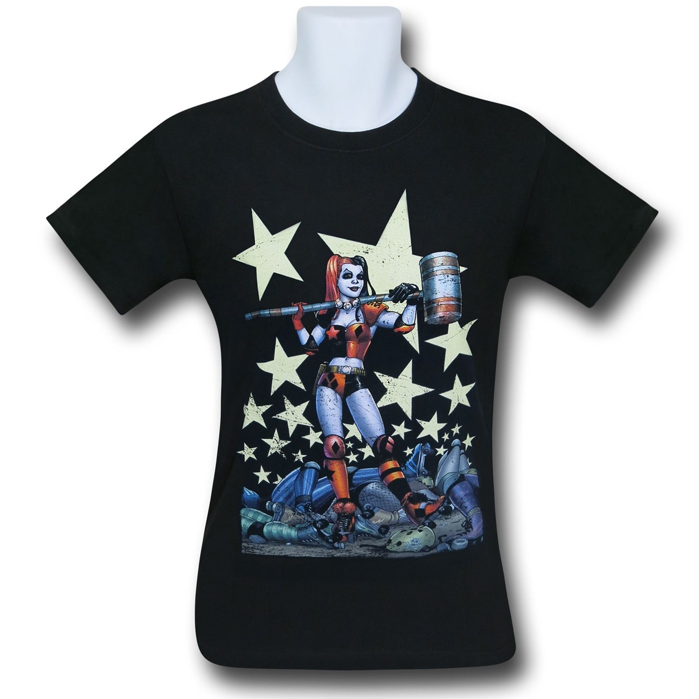 Harley Quinn Hammer Time T-Shirt, Black