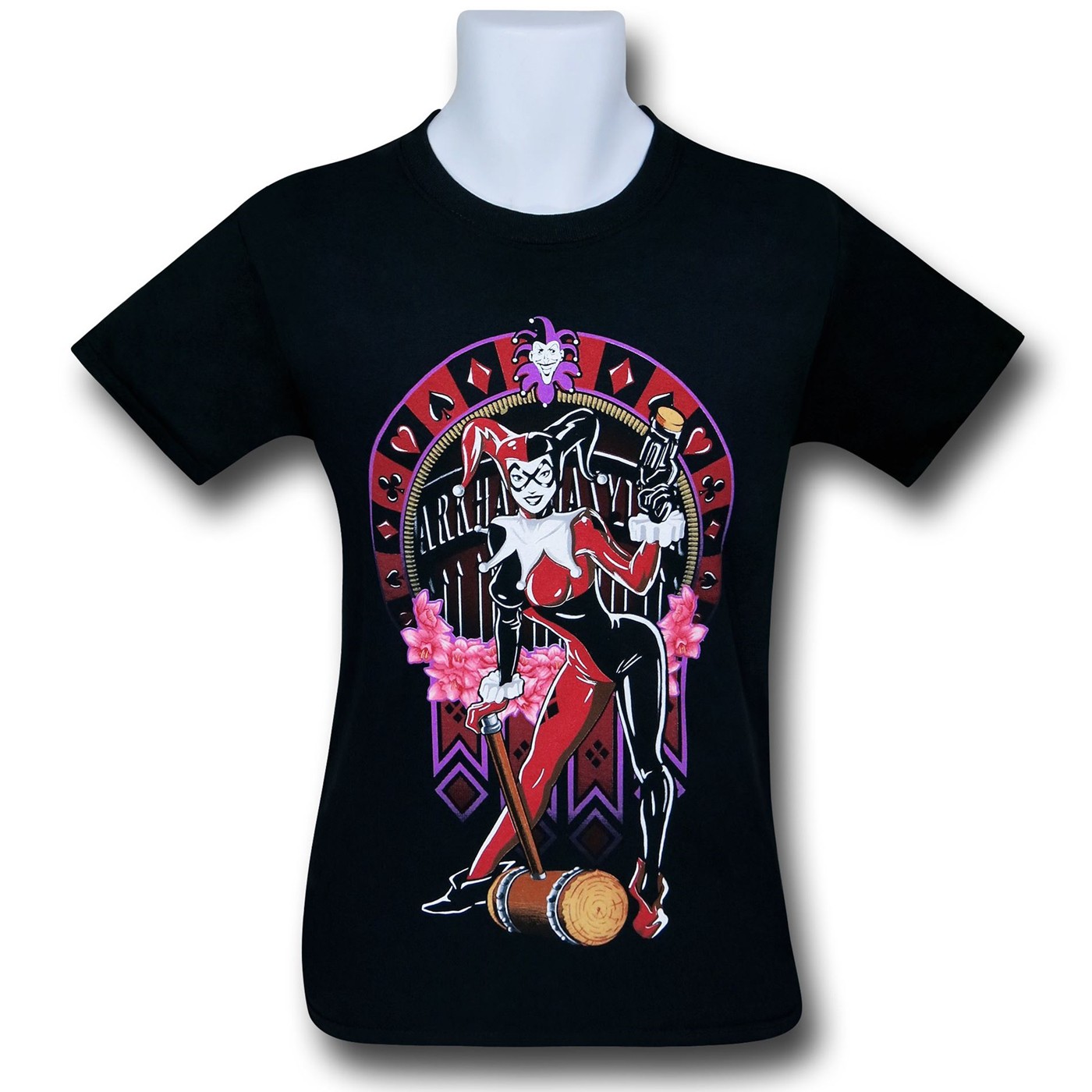 Harley Quinn Mallet T-Shirt, Black