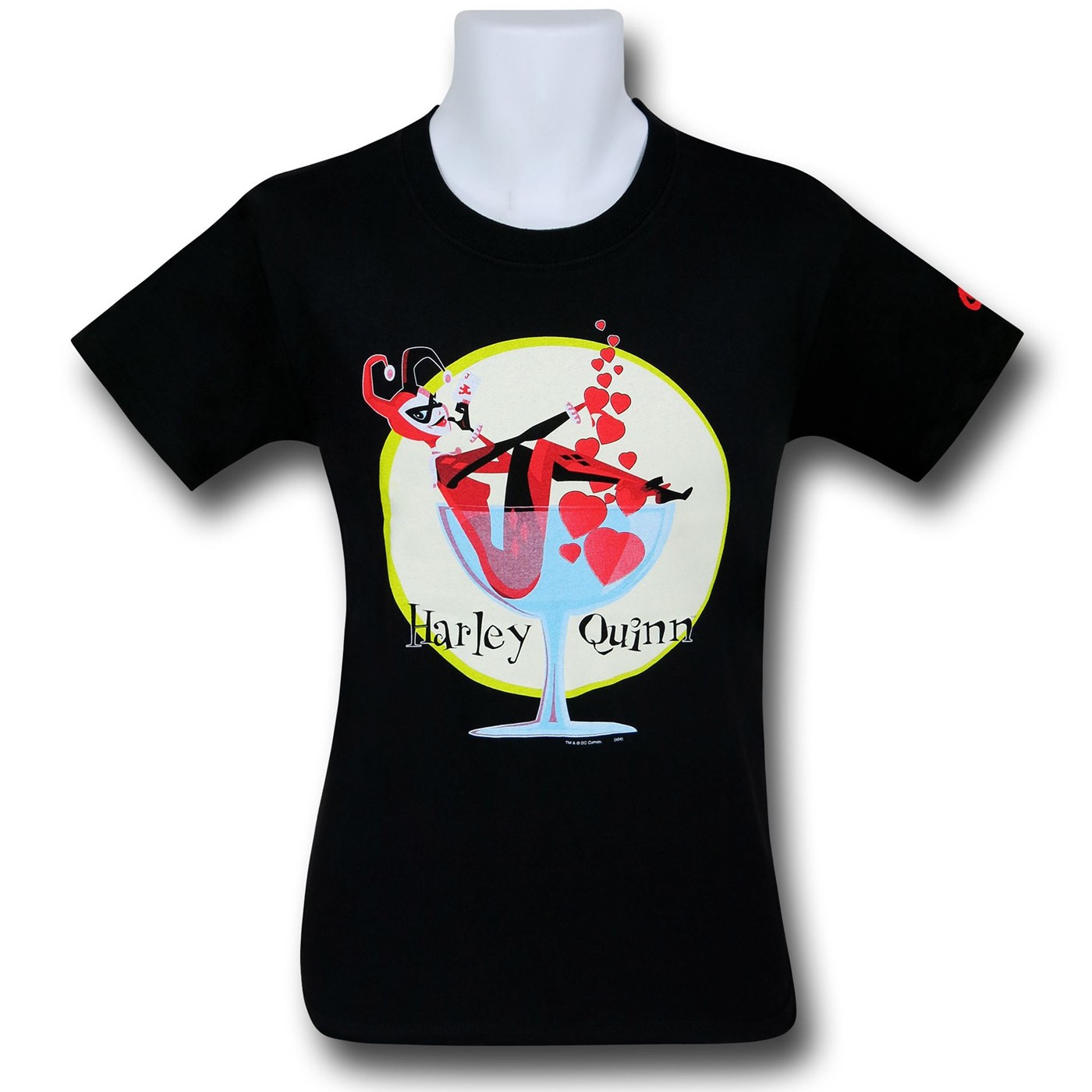 Harley Quinn Martini Time T-Shirt, Black