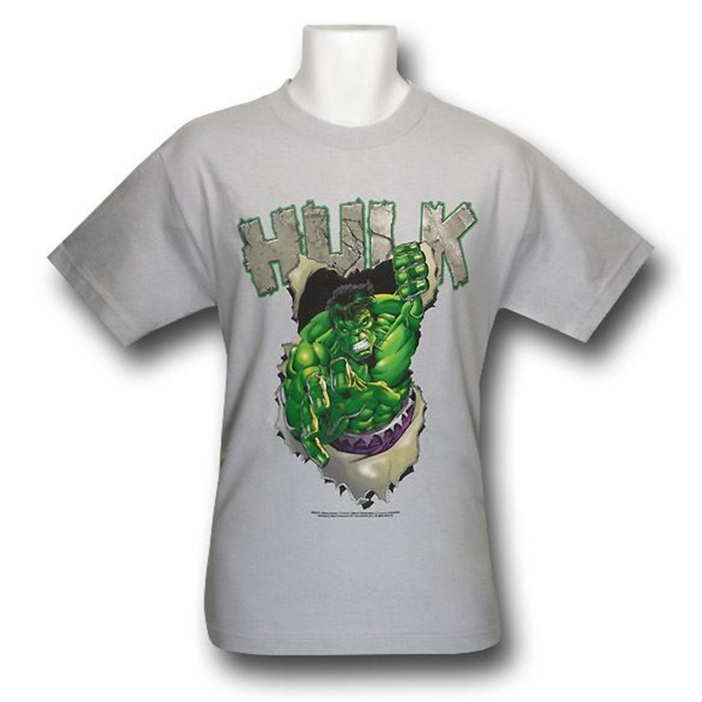 Hulk Chest Burst T-Shirt, Grey