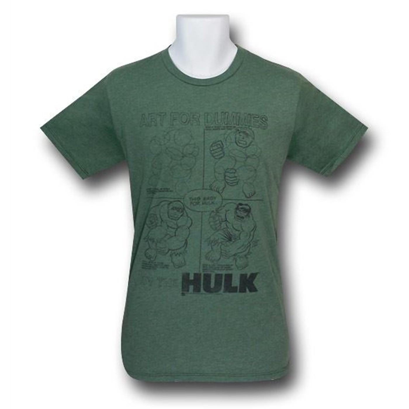Hulk Art Dummies Junk Food T-Shirt, Green